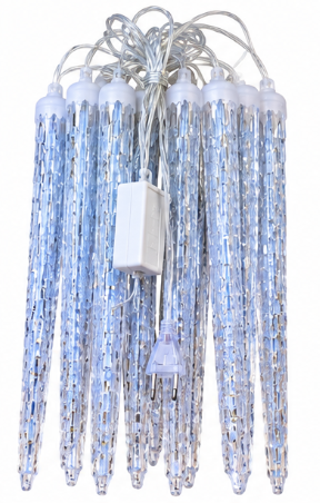 Instalatie de Craciun LED cu 8 Turturi Luminosi de 30 cm Lumina ALBASTRA 1500 20